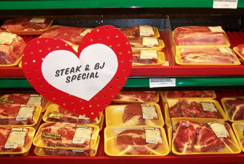 Steak and blow job day steak advertising